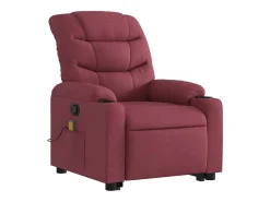 Poltrona de massagens reclin. elevatória tecido vermelho tinto SHL571220