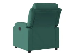 Poltrona de massagens reclinável tecido verde-escuro SHL100373