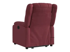 Poltrona de massagens reclin. elevatória tecido vermelho tinto SHL802014