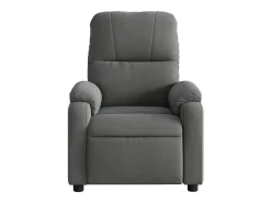 Poltrona de massagens reclinável tecido microfibra cinza-escuro SHL739959