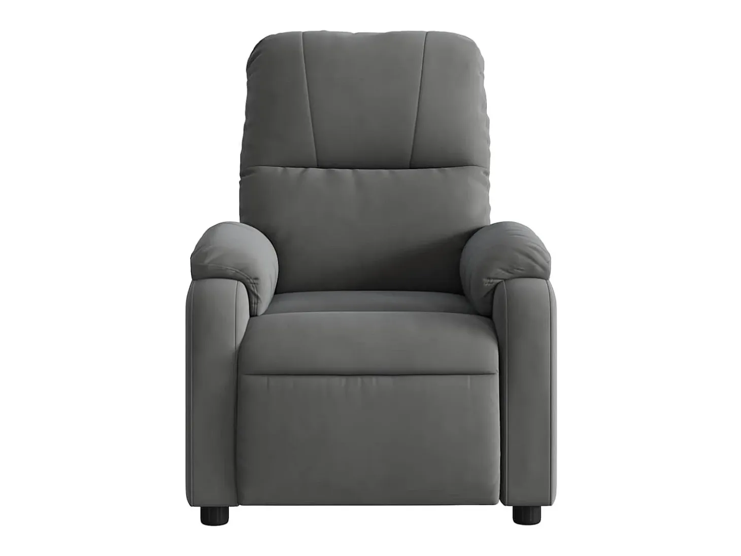 Poltrona de massagens reclinável tecido microfibra cinza-escuro SHL739959