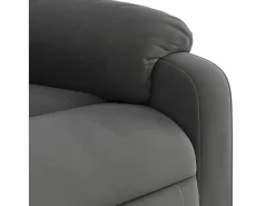 Poltrona de massagens reclinável tecido microfibra cinza-escuro SHL739959