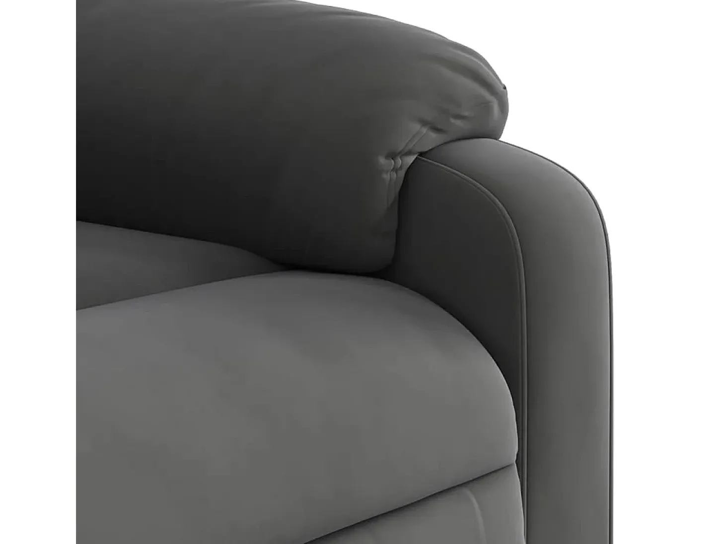Poltrona de massagens reclinável tecido microfibra cinza-escuro SHL739959