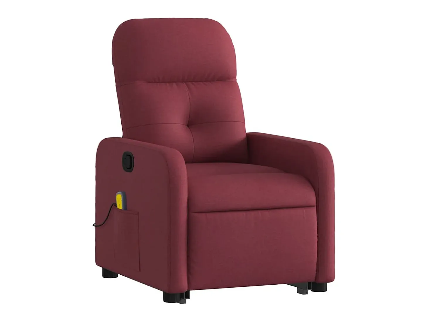 Poltrona de massagens reclin. elevatória tecido vermelho tinto SHL947668