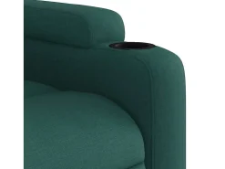 Poltrona de massagens reclinável tecido verde-escuro SHL94179