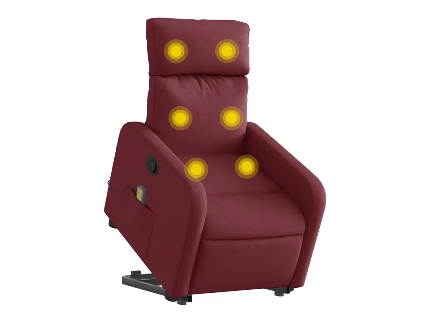 Poltrona de massagens reclin. elevatória tecido vermelho tinto SHL753849
