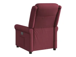 Poltrona de massagens reclinável tecido vermelho tinto