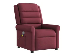 Poltrona de massagens reclinável tecido vermelho tinto