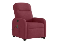 Poltrona de massagens reclin. elevatória tecido vermelho tinto SHL892745