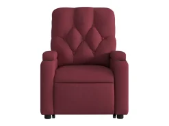 Poltrona de massagens reclin. elevatória tecido vermelho tinto SHL819693