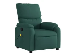 Poltrona de massagens reclinável tecido verde-escuro SHL170793