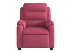 Poltrona de massagens reclinável elétrica veludo vermelho tinto SHL436344