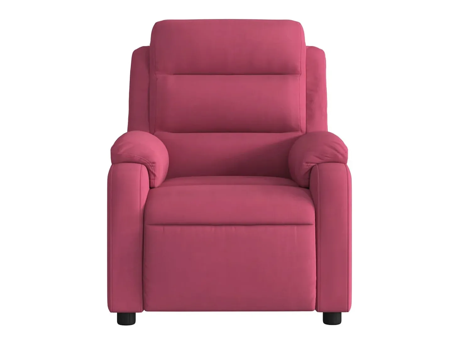 Poltrona de massagens reclinável elétrica veludo vermelho tinto SHL436344