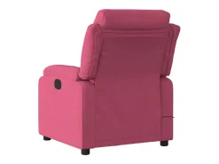 Poltrona de massagens reclinável elétrica veludo vermelho tinto SHL436344