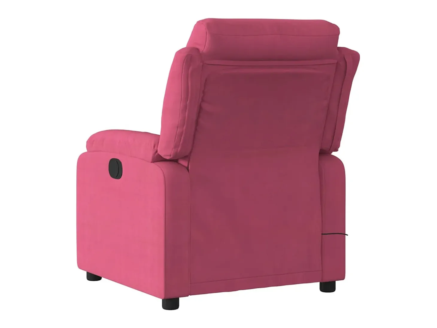 Poltrona de massagens reclinável elétrica veludo vermelho tinto SHL436344