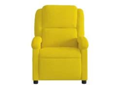 Poltrona de massagens reclinável elétrica veludo amarelo SHL566621