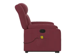 Poltrona de massagens reclin. elevatória tecido vermelho tinto