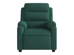Poltrona de massagens reclinável veludo verde-escuro SHL507135