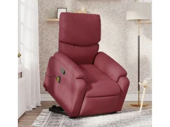Poltrona de massagens reclin. elevatória tecido vermelho tinto SHL307500