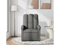 Poltrona de massagens reclinável tecido cinzento-escuro SHL404821