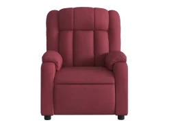 Poltrona de massagens reclinável tecido vermelho tinto
