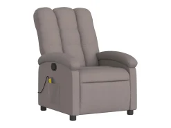 Poltrona de massagens reclinável tecido cinzento-acastanhado SHL526548