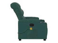 Poltrona de massagens reclinável tecido verde-escuro SHL276972