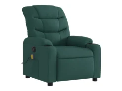Poltrona de massagens reclinável tecido verde-escuro SHL276972