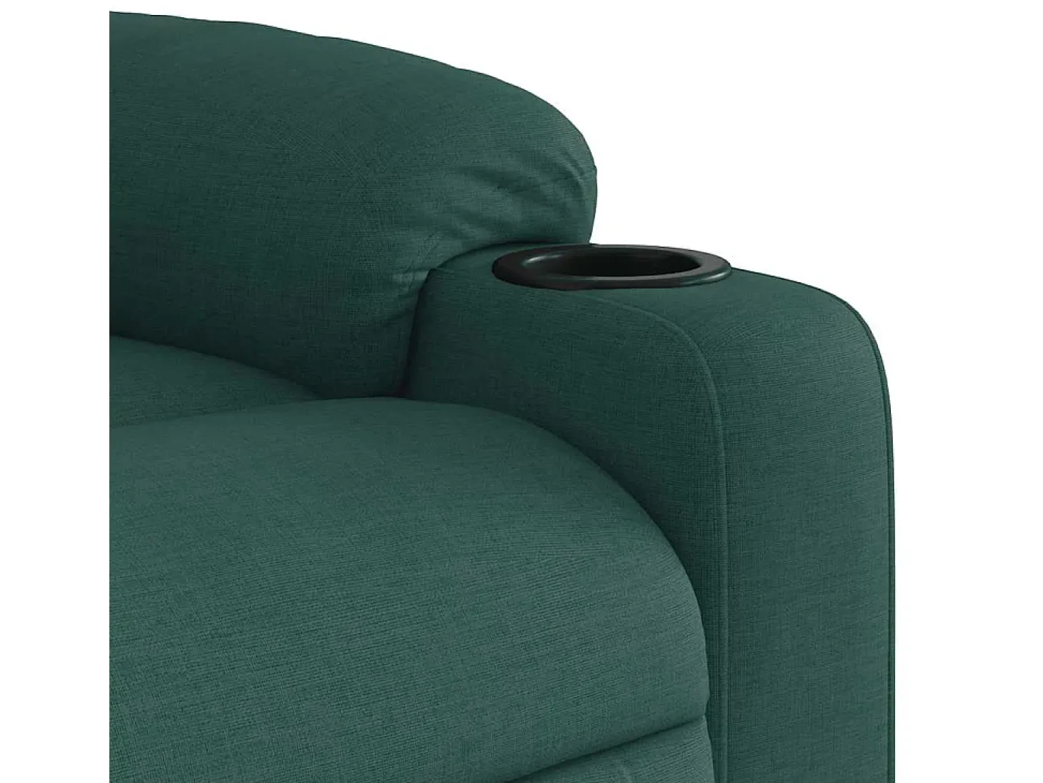 Poltrona de massagens reclinável tecido verde-escuro SHL276972