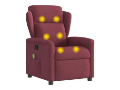 Poltrona de massagens reclinável tecido vermelho tinto SHL491466