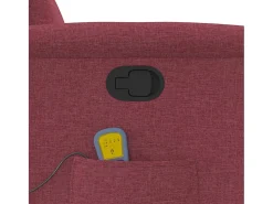 Poltrona de massagens reclinável tecido vermelho tinto SHL491466