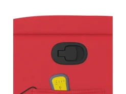 Poltrona de massagens reclinável couro artificial vermelho