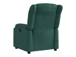 Poltrona de massagens reclinável tecido verde-escuro SHL321202
