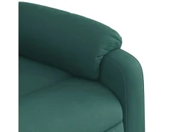 Poltrona de massagens reclinável tecido verde-escuro SHL321202