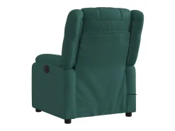 Poltrona de massagens reclinável tecido verde-escuro SHL812215