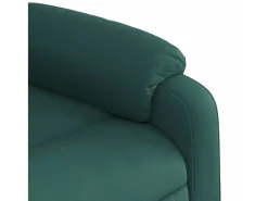 Poltrona de massagens reclinável tecido verde-escuro SHL812215
