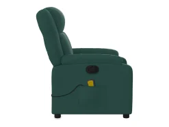 Poltrona de massagens reclinável tecido verde-escuro SHL812215