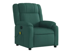 Poltrona de massagens reclinável tecido verde-escuro SHL812215