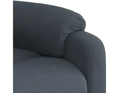 Poltrona de massagens reclinável veludo cinzento-escuro SHL66420