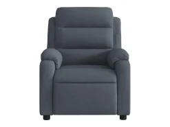Poltrona de massagens reclinável veludo cinzento-escuro SHL66420