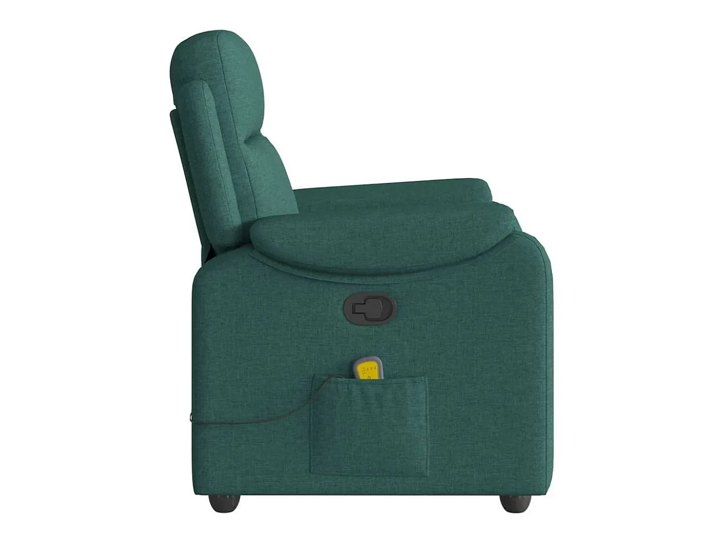 Poltrona de massagens reclinável tecido verde-escuro SHL600263