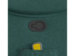 Poltrona de massagens reclinável tecido verde-escuro SHL600263