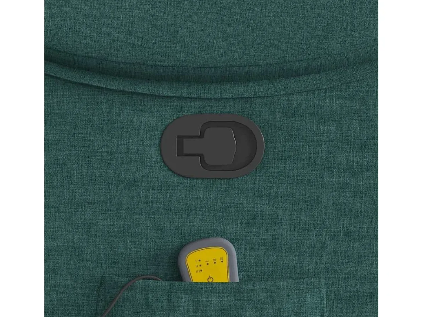 Poltrona de massagens reclinável tecido verde-escuro SHL600263