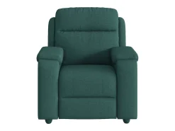 Poltrona de massagens reclinável tecido verde-escuro SHL600263