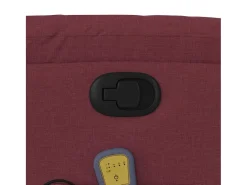 Poltrona de massagens reclinável tecido vermelho tinto SHL184337