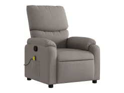 Poltrona de massagens reclinável tecido cinzento-acastanhado SHL593421