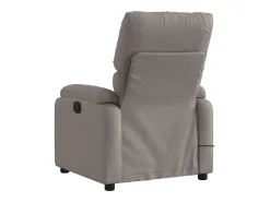 Poltrona de massagens reclinável tecido cinzento-acastanhado SHL593421