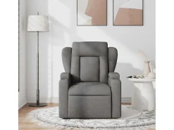 Poltrona de massagens reclinável tecido cinzento-escuro SHL596535
