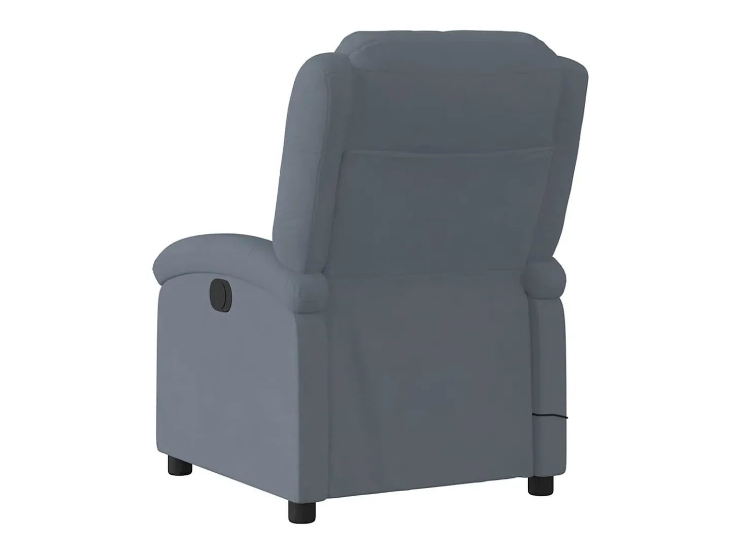 Poltrona de massagens reclinável veludo cinzento-escuro SHL631387