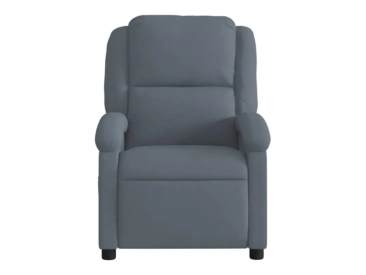 Poltrona de massagens reclinável veludo cinzento-escuro SHL631387
